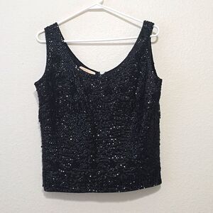 Hand Full Fashioned Hand Beaded vintage blouse size L